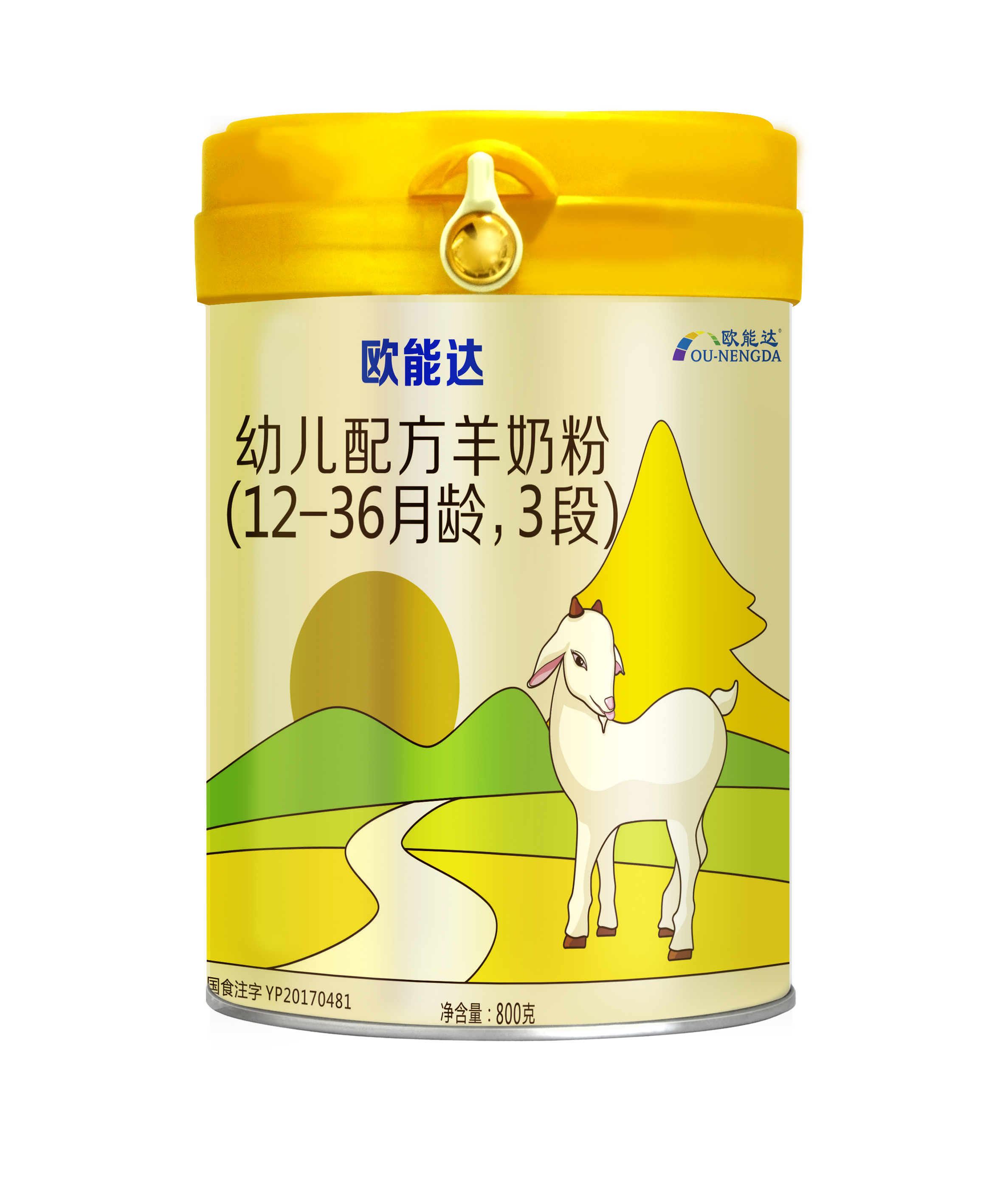 欧能达幼儿配方羊奶粉(12-36月龄 3段)800克